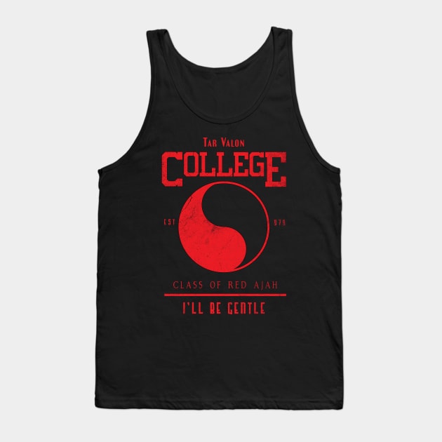 Tar Valon College Red Ajah Slogan and Symbol Tank Top by TSHIRT PLACE